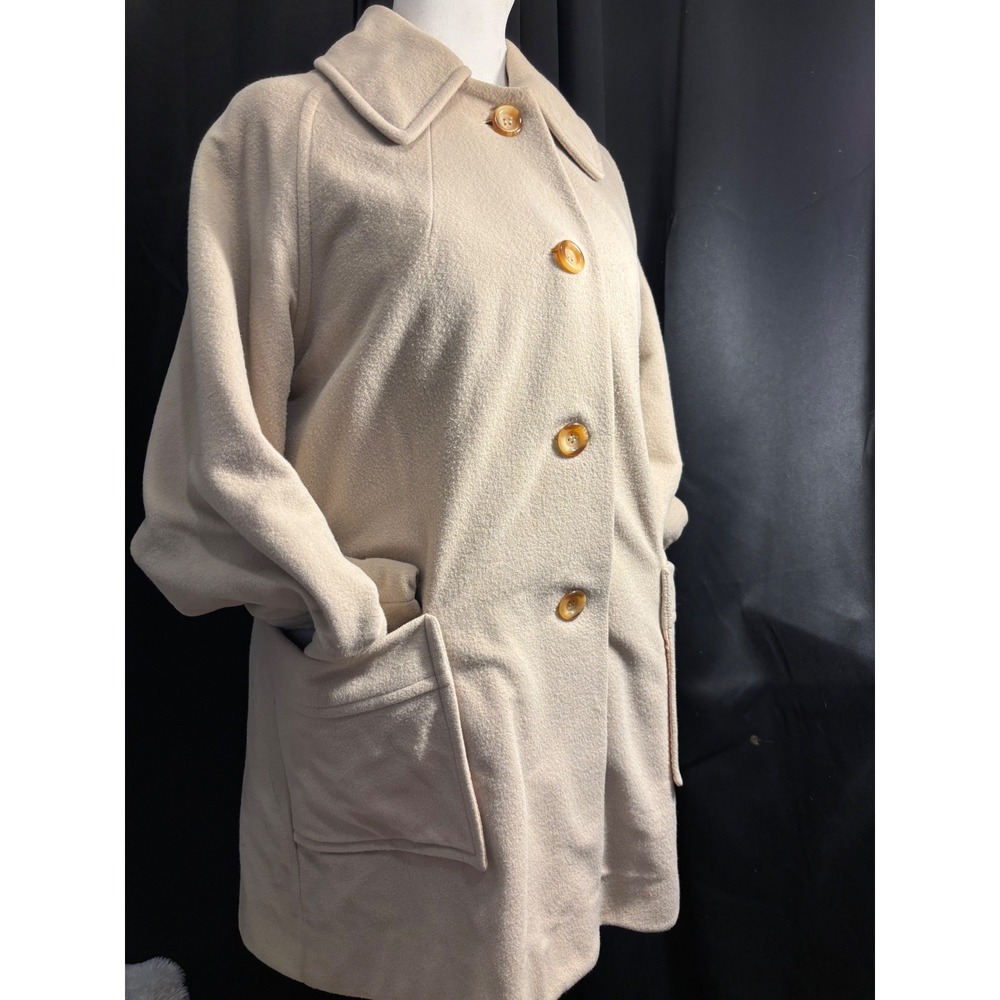 Vintage Item House Tacoma Washington Beige Wool Car Coat ILGWU Union Tag 60s 70s